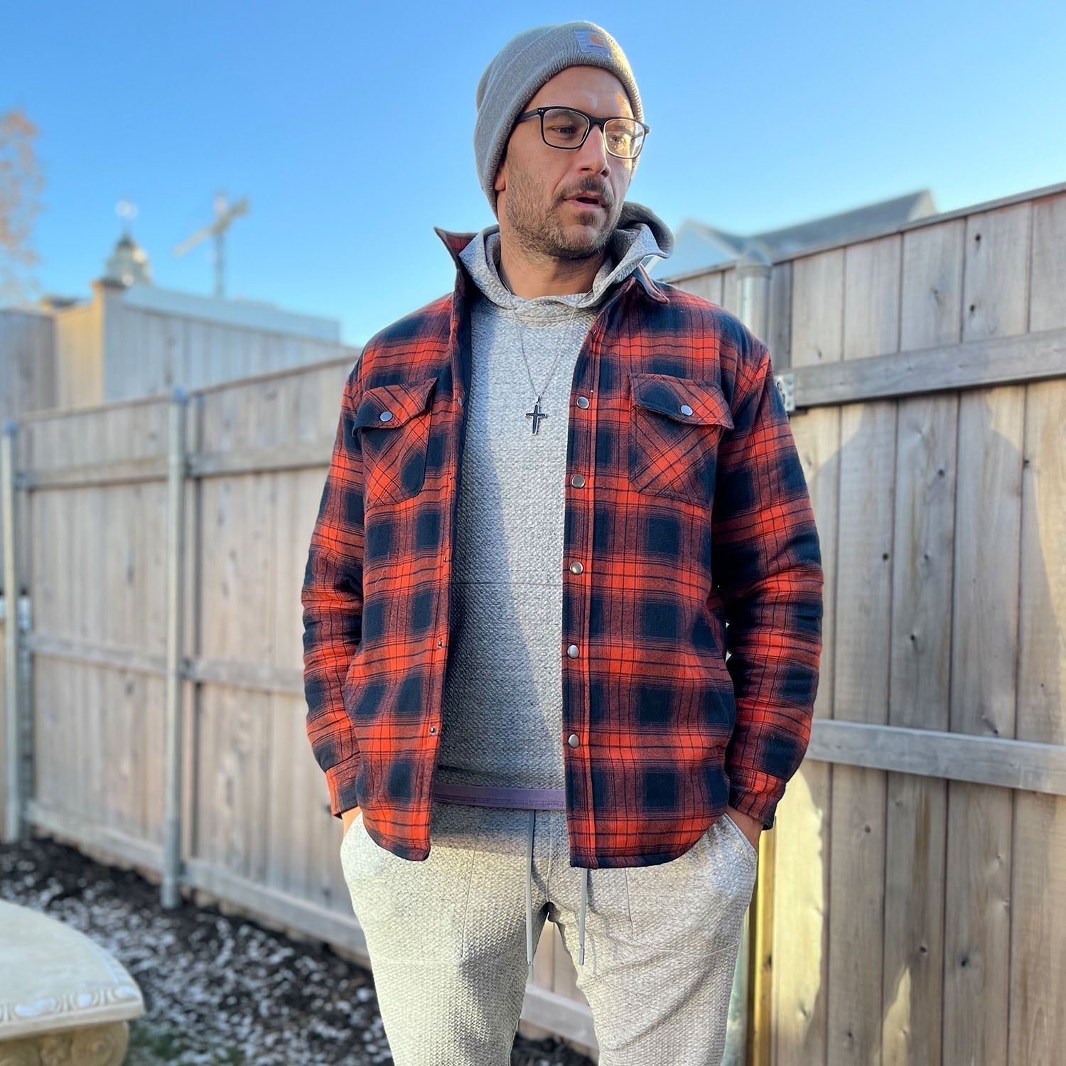 Alessio | Gefütterte Flanelljacke – Produktansicht 8