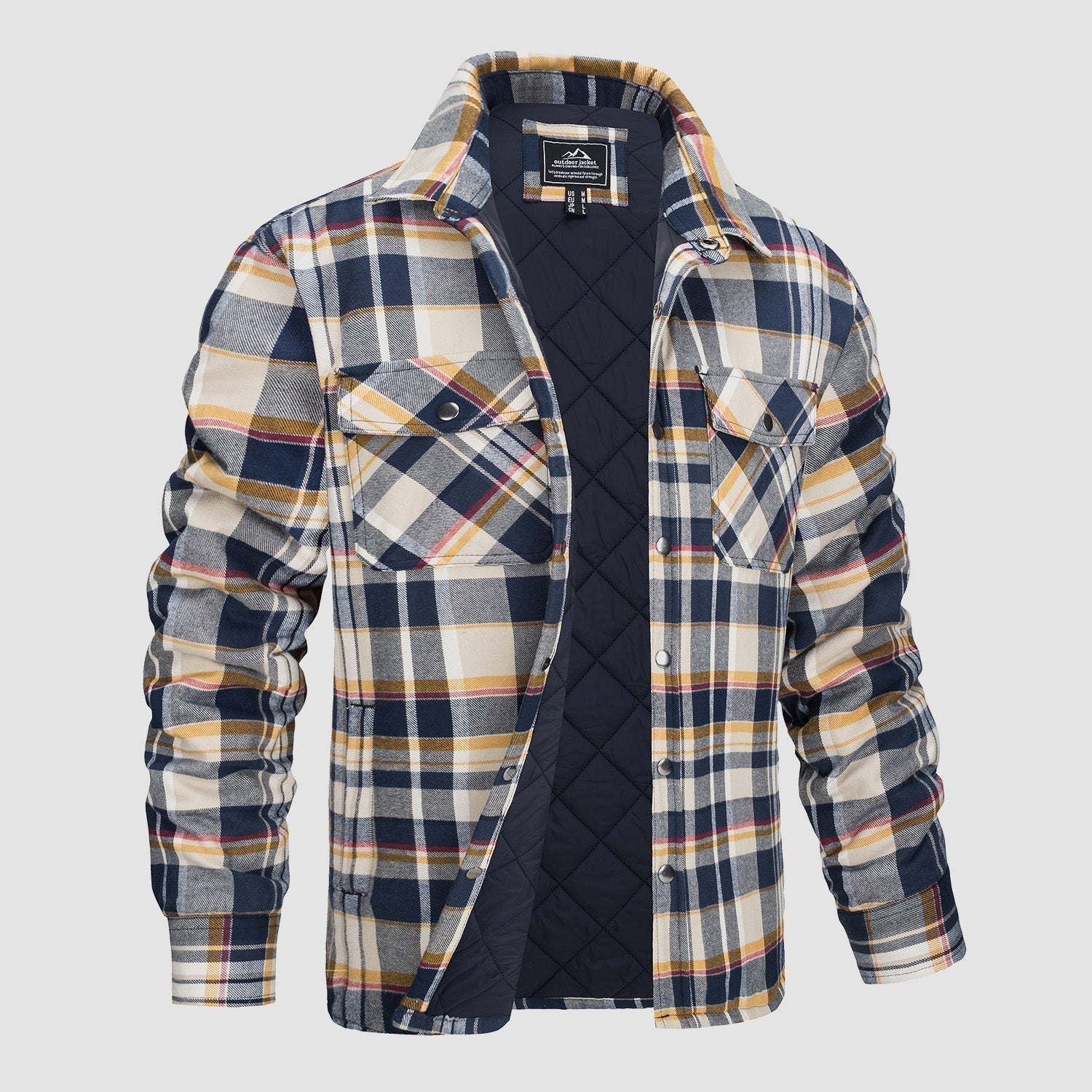 Alessio | Gefütterte Flanelljacke – Produktansicht 10