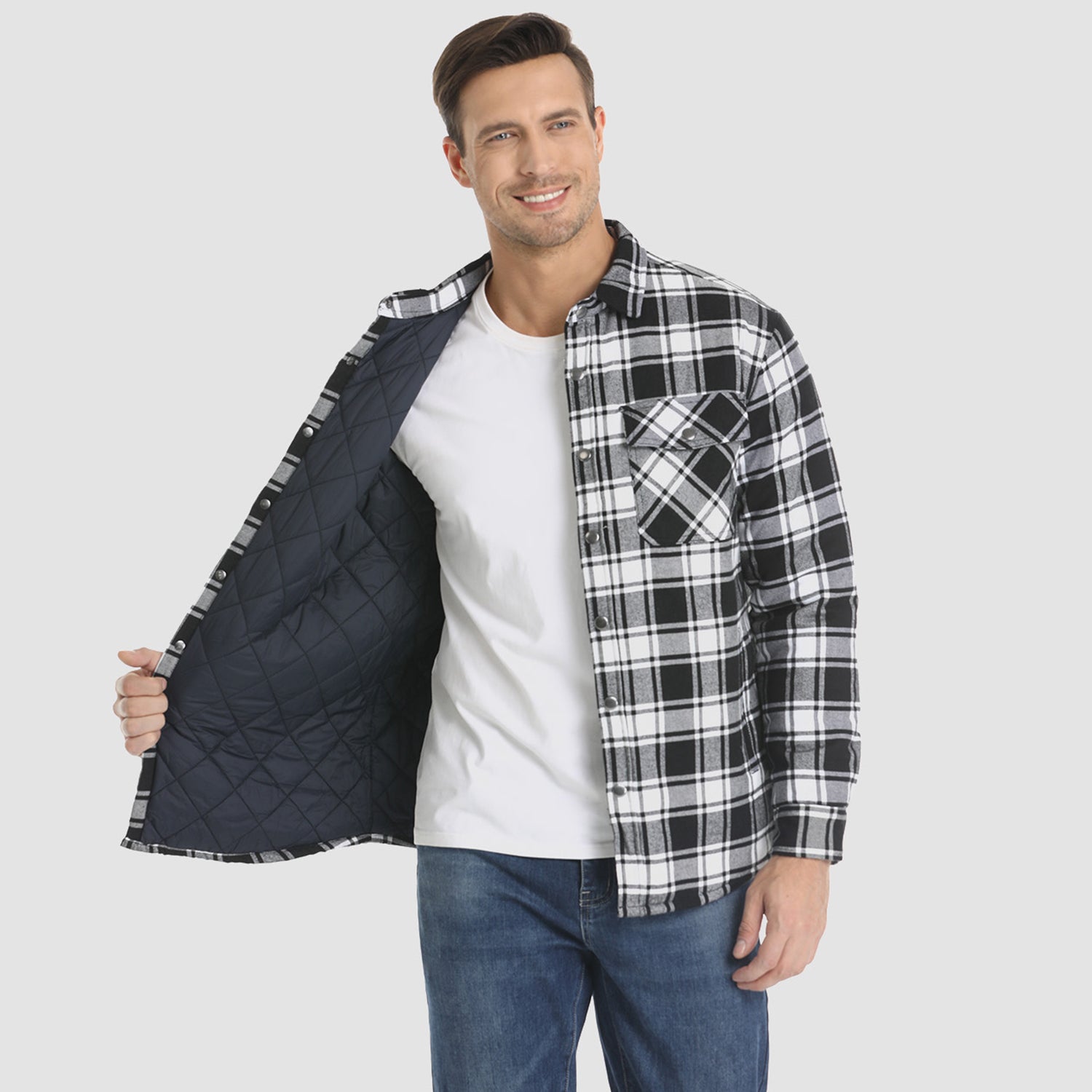 Alessio | Gefütterte Flanelljacke – Produktansicht 15