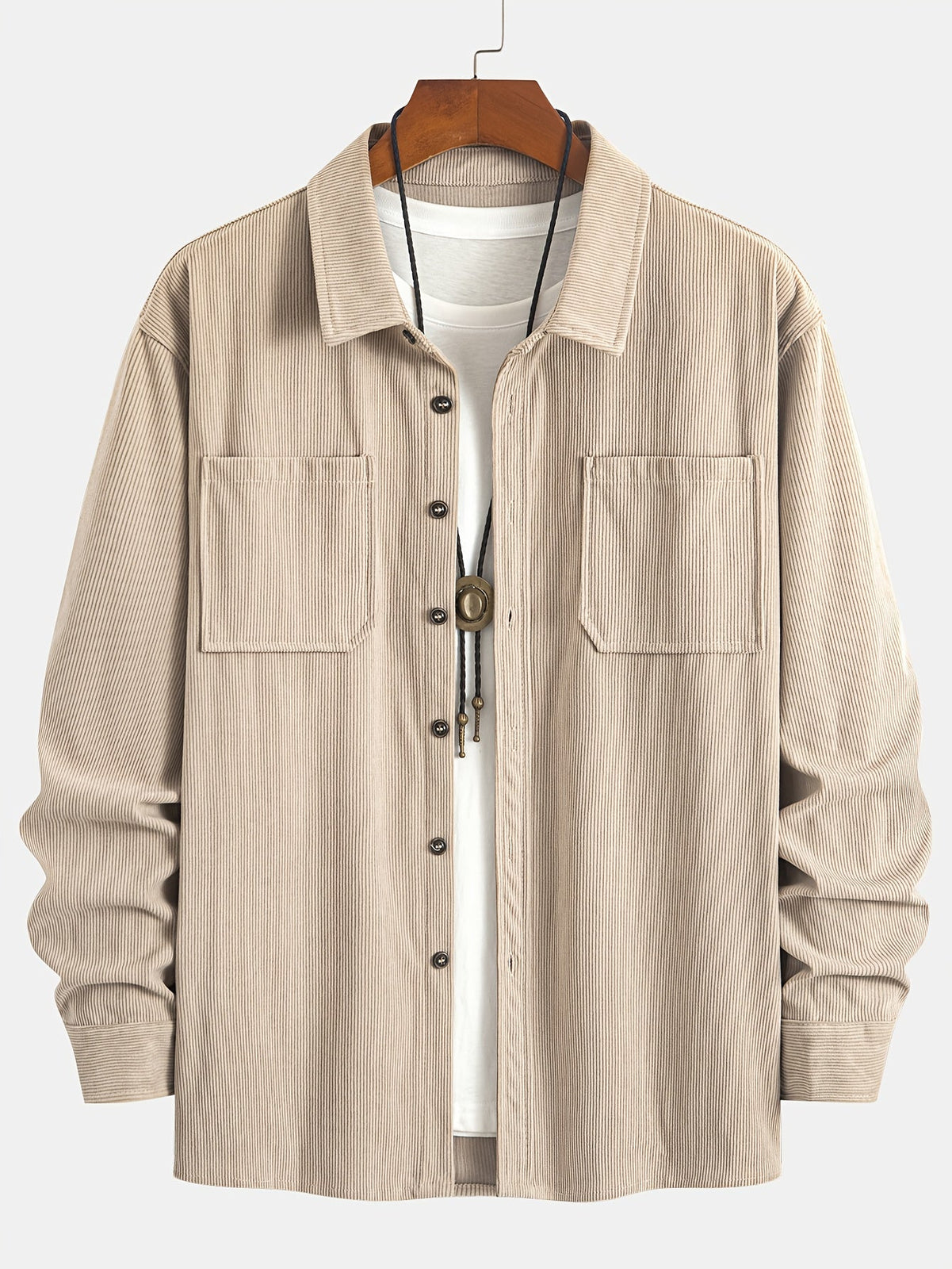 Bryce | Langarm-Overshirt mit Taschen – Produktansicht 4