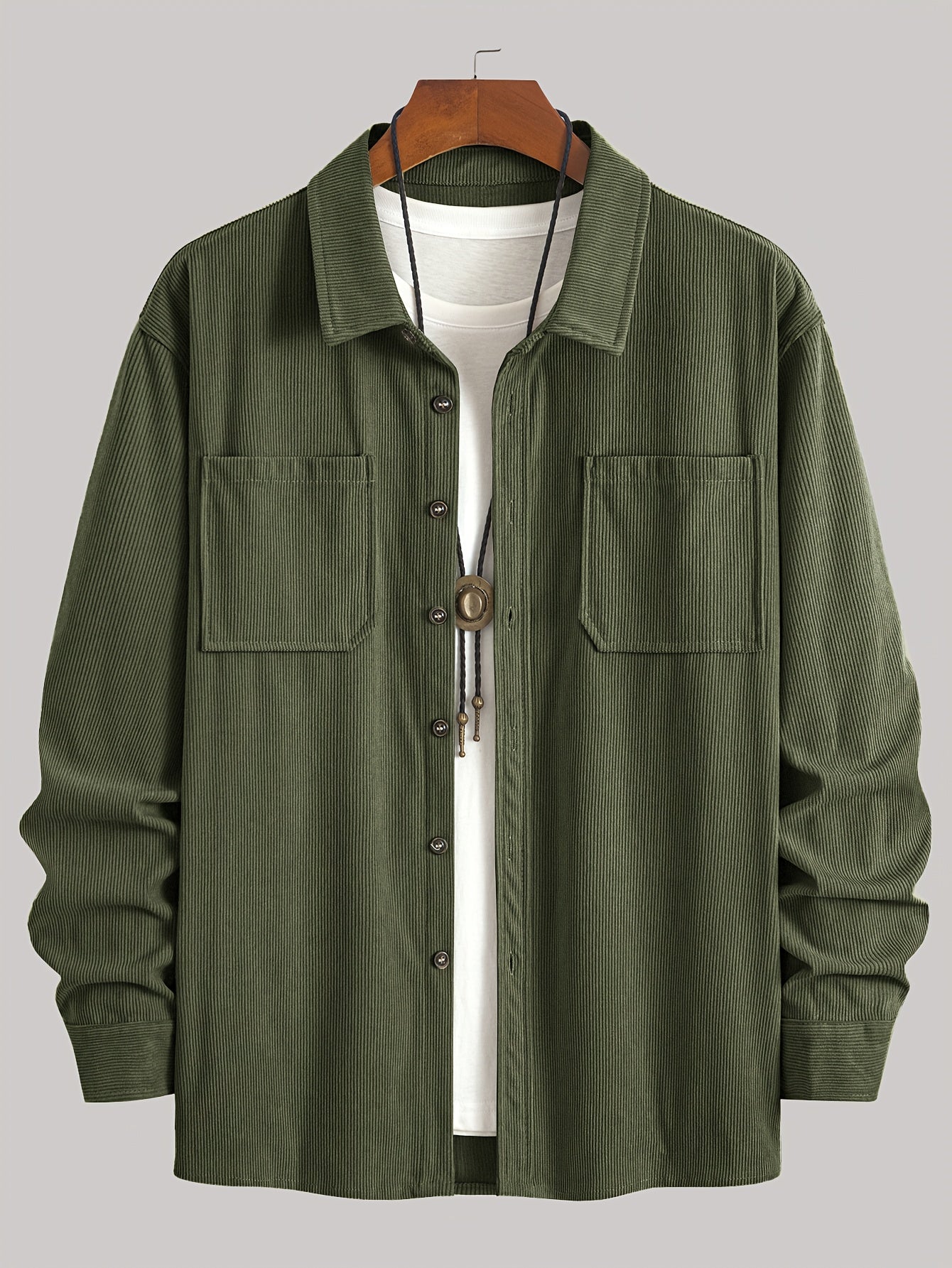 Bryce | Langarm-Overshirt mit Taschen – Produktansicht 10