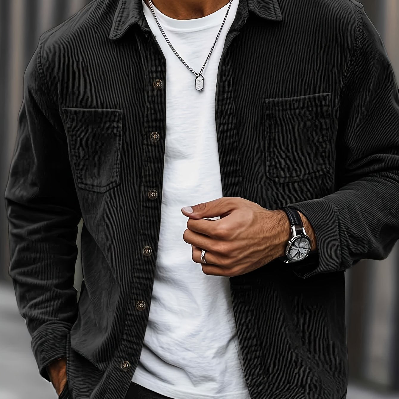 Bryce | Langarm-Overshirt mit Taschen – Produktansicht 14