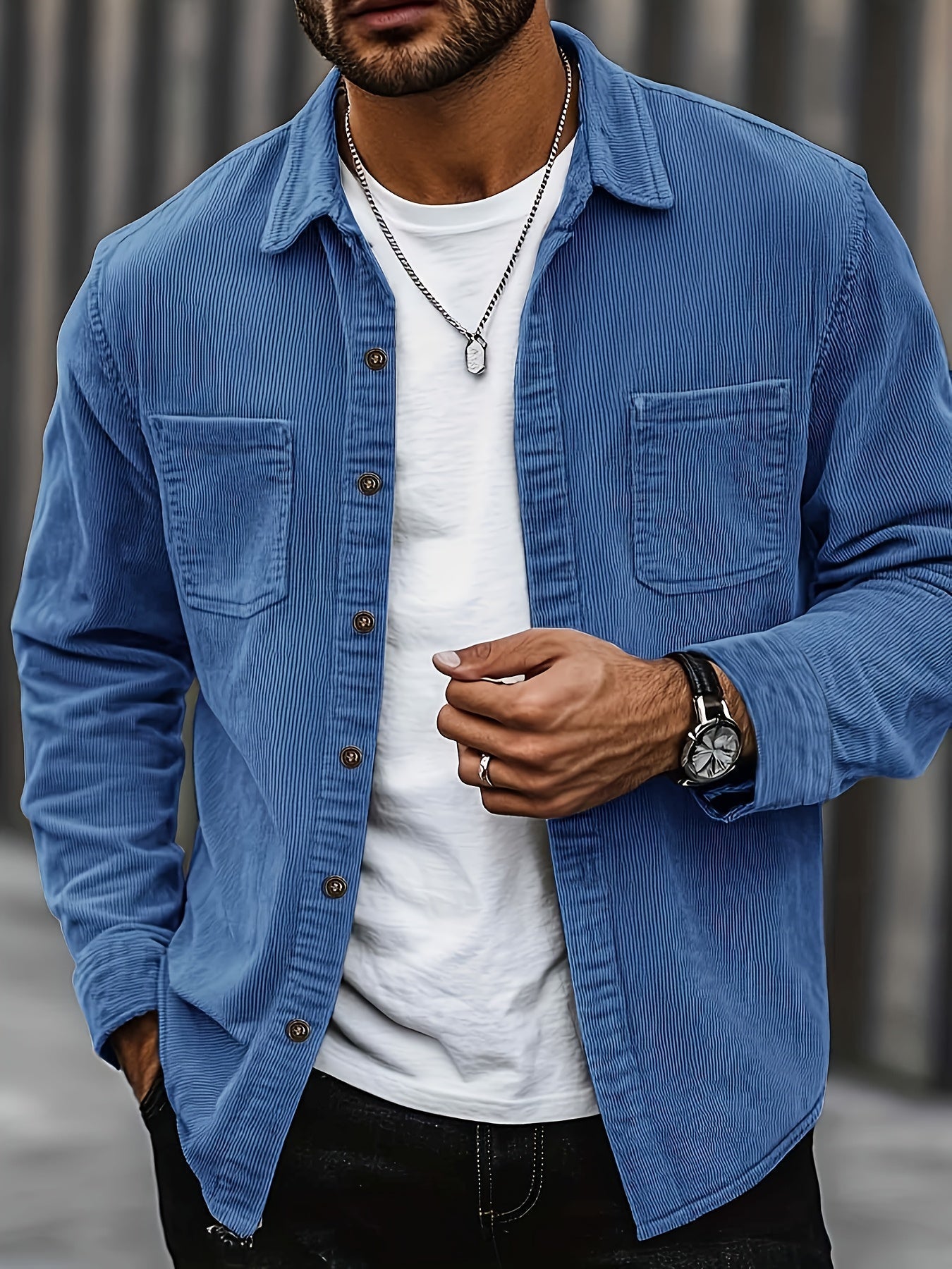 Bryce | Langarm-Overshirt mit Taschen – Produktansicht 22