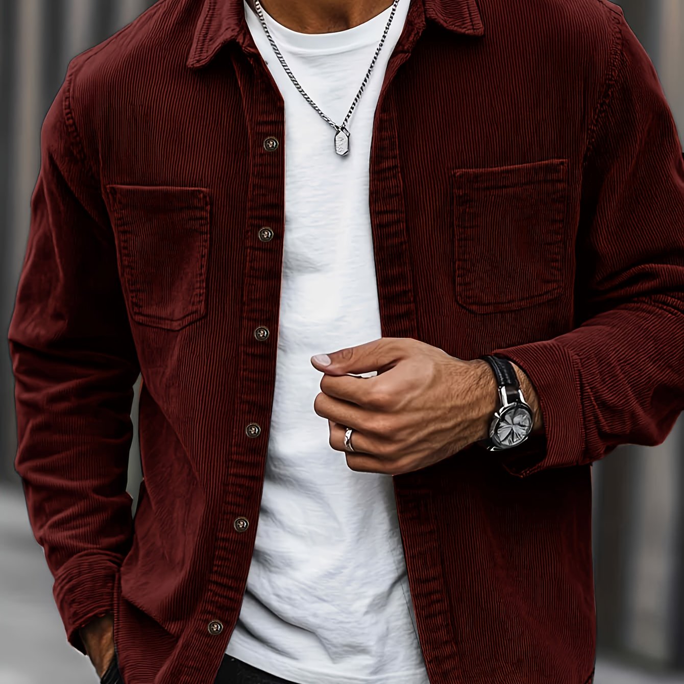 Bryce | Langarm-Overshirt mit Taschen – Produktansicht 35