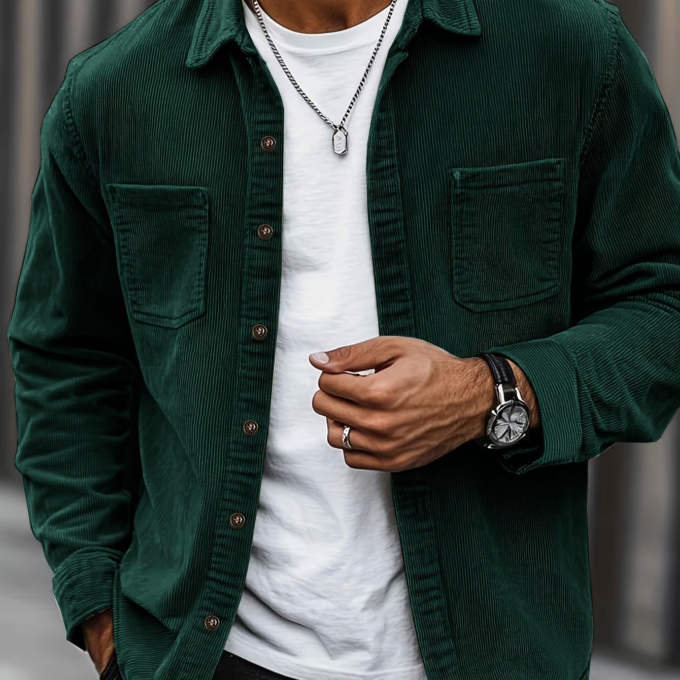 Bryce | Langarm-Overshirt mit Taschen – Produktansicht 49