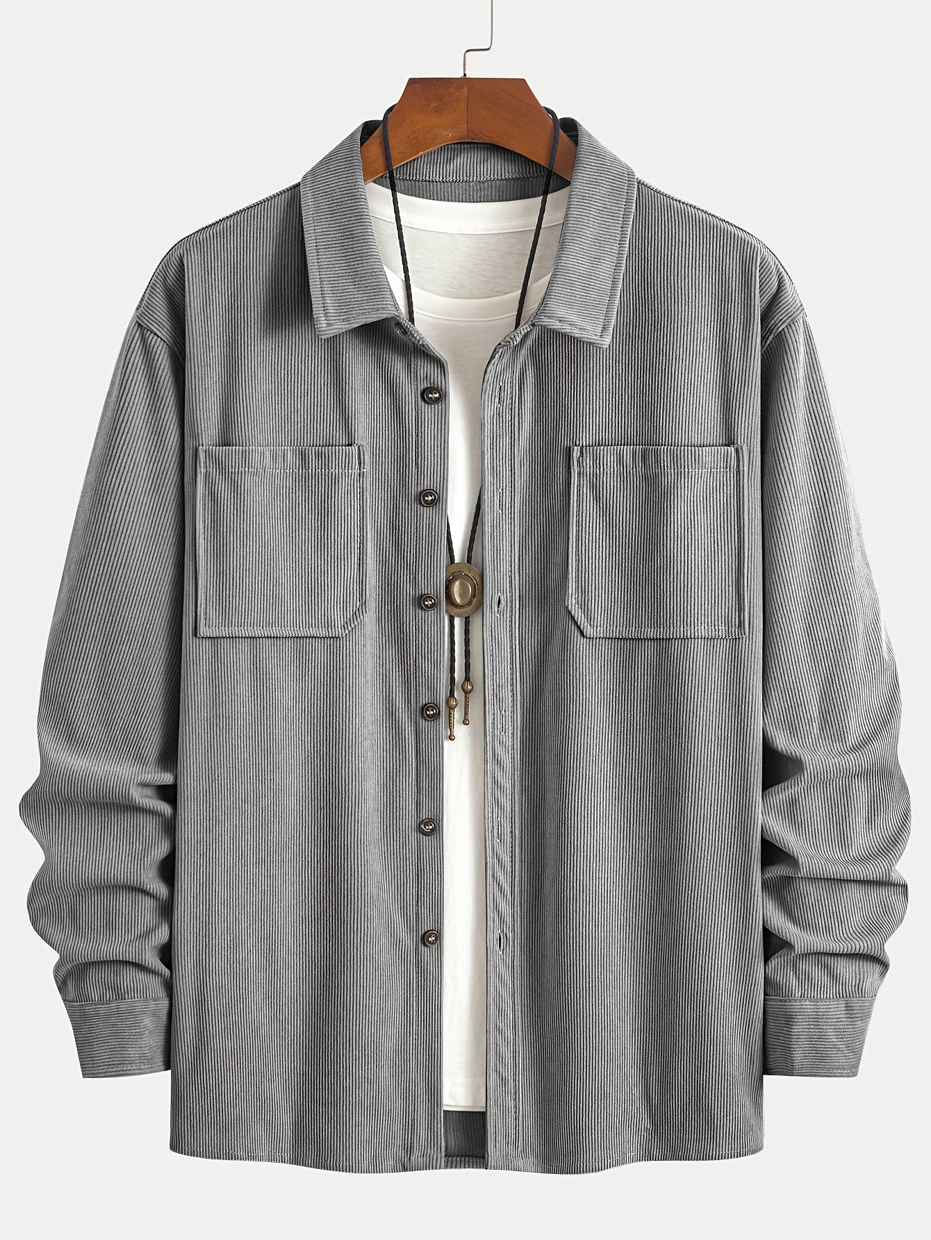 Bryce | Langarm-Overshirt mit Taschen – Produktansicht 48