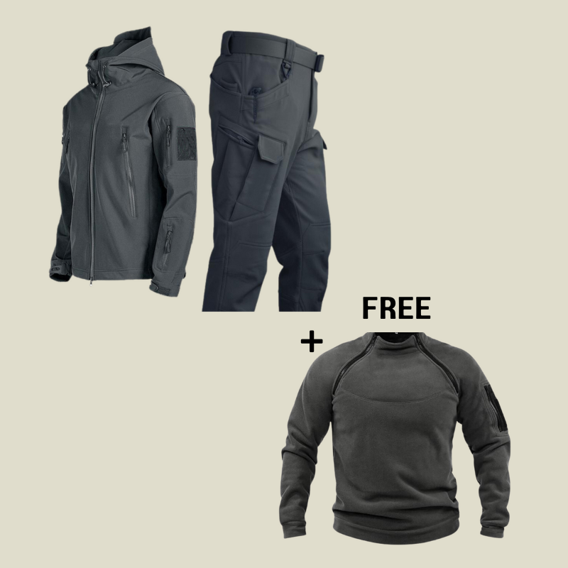 Carlo | Wasserabweisender Militäranzug mit Fleecepullover – Produktansicht 3
