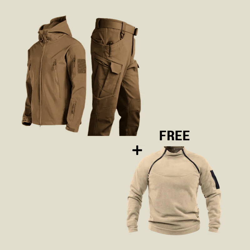 Carlo | Wasserabweisender Militäranzug mit Fleecepullover – Produktansicht 2