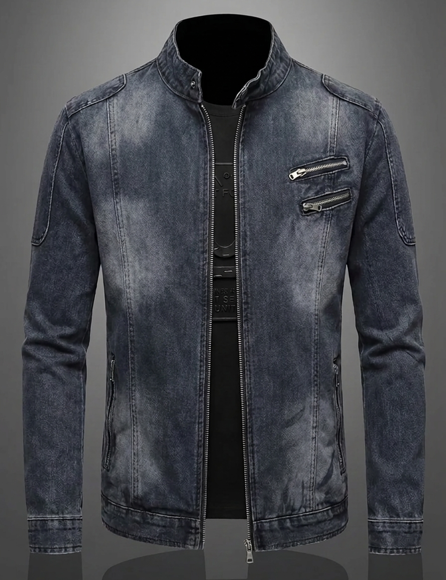 Vintage-Herrenjacke mit Reißverschluss – Produktansicht 3