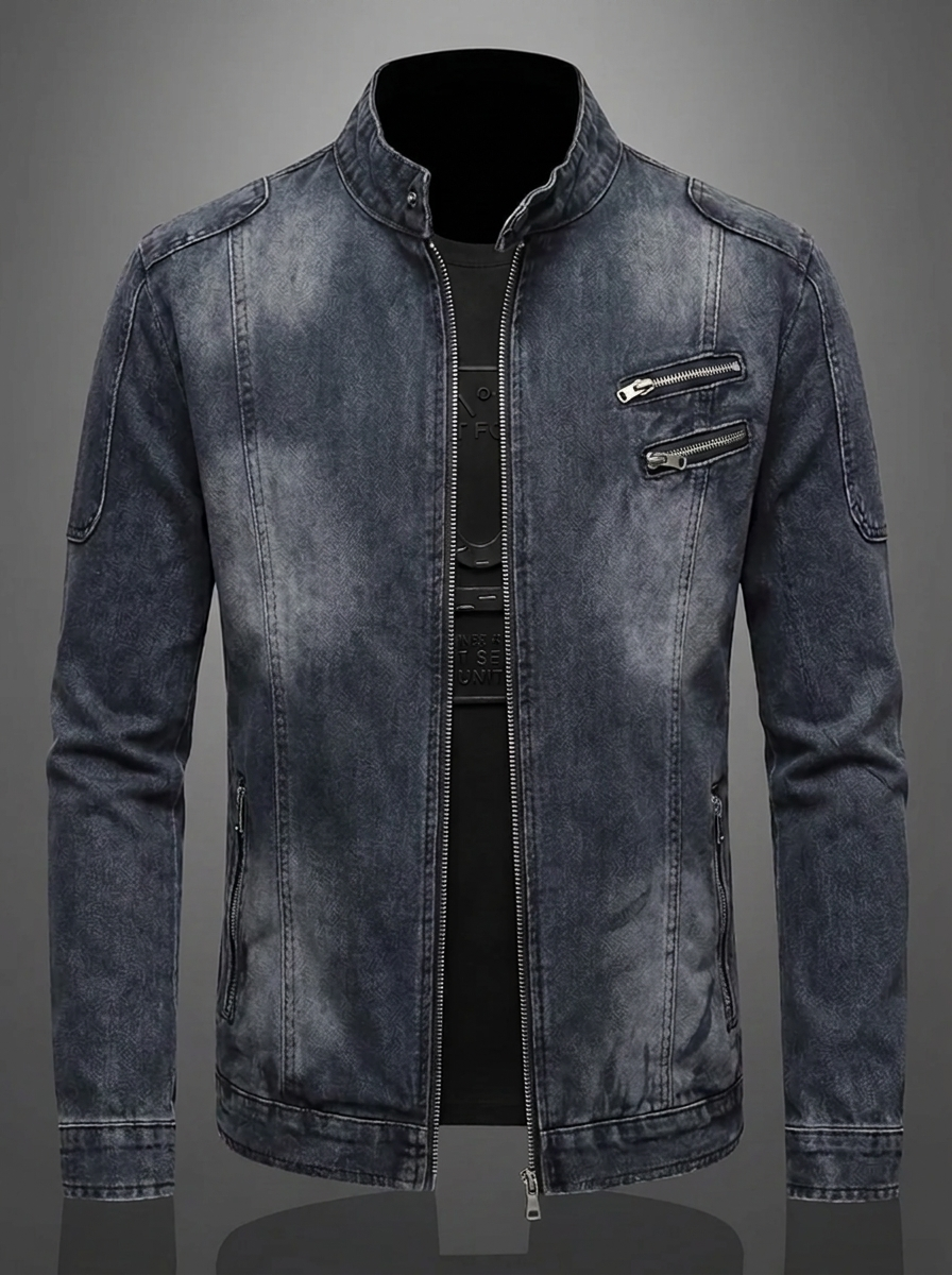 Vintage-Herrenjacke mit Reißverschluss – Produktansicht 3