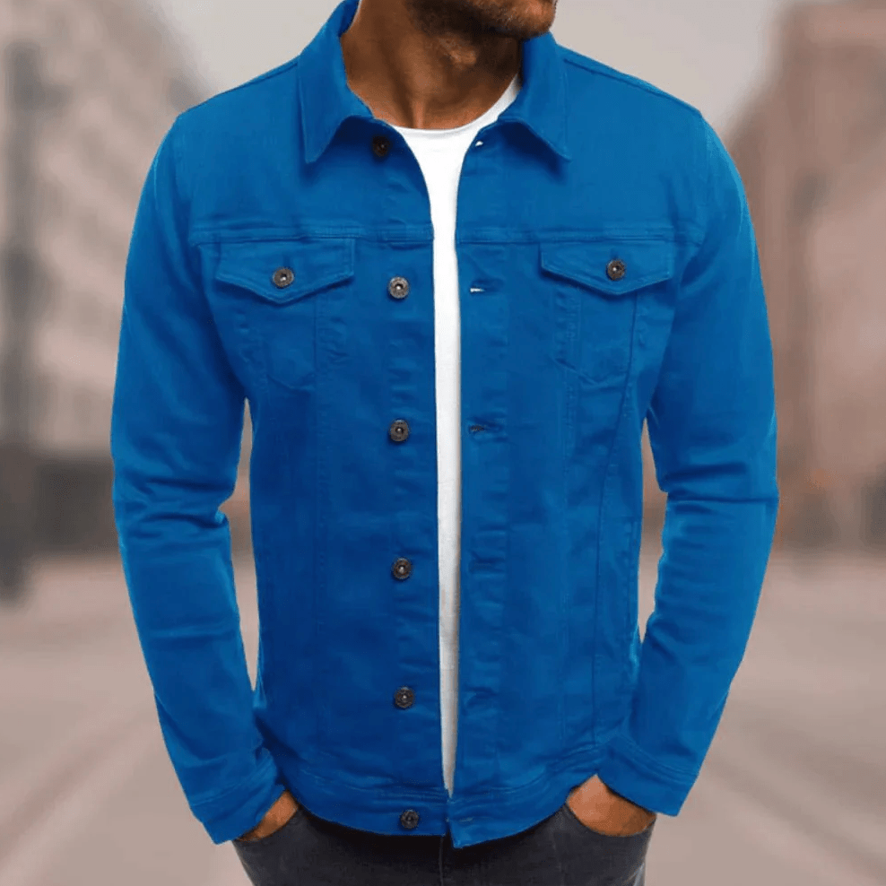 Herren-Streetwear-Jacke mit Knöpfen – Produktansicht 3