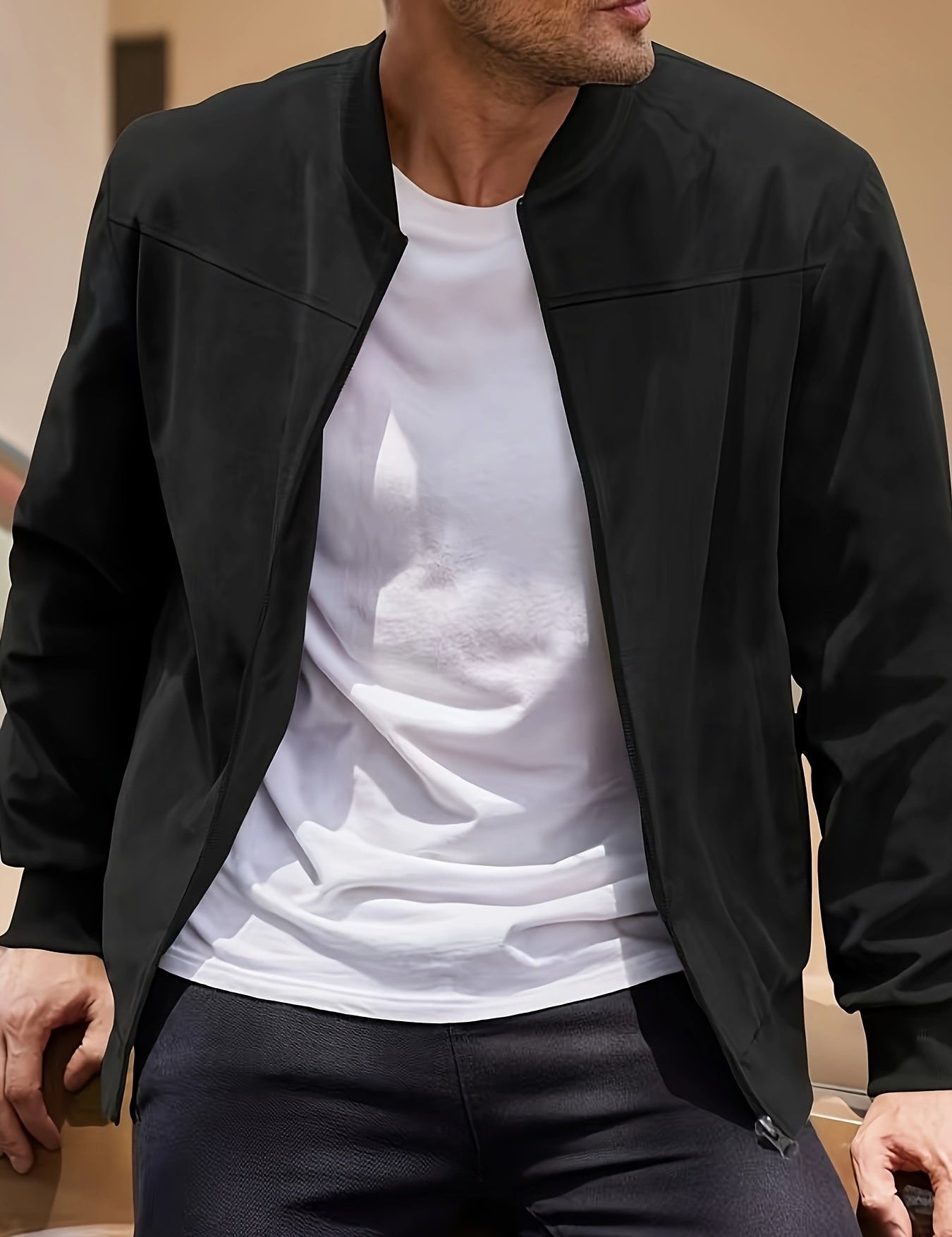 Dex | Herren-Zipperjacke in Wildleder-Optik – Produktansicht 5
