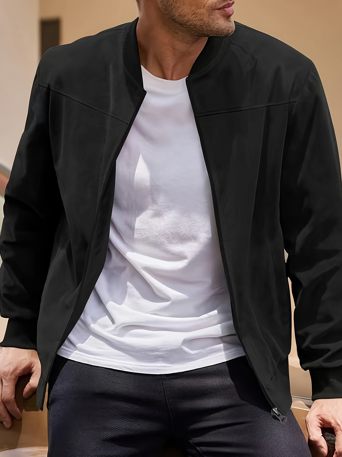 Dex | Herren-Zipperjacke in Wildleder-Optik – Produktansicht 5