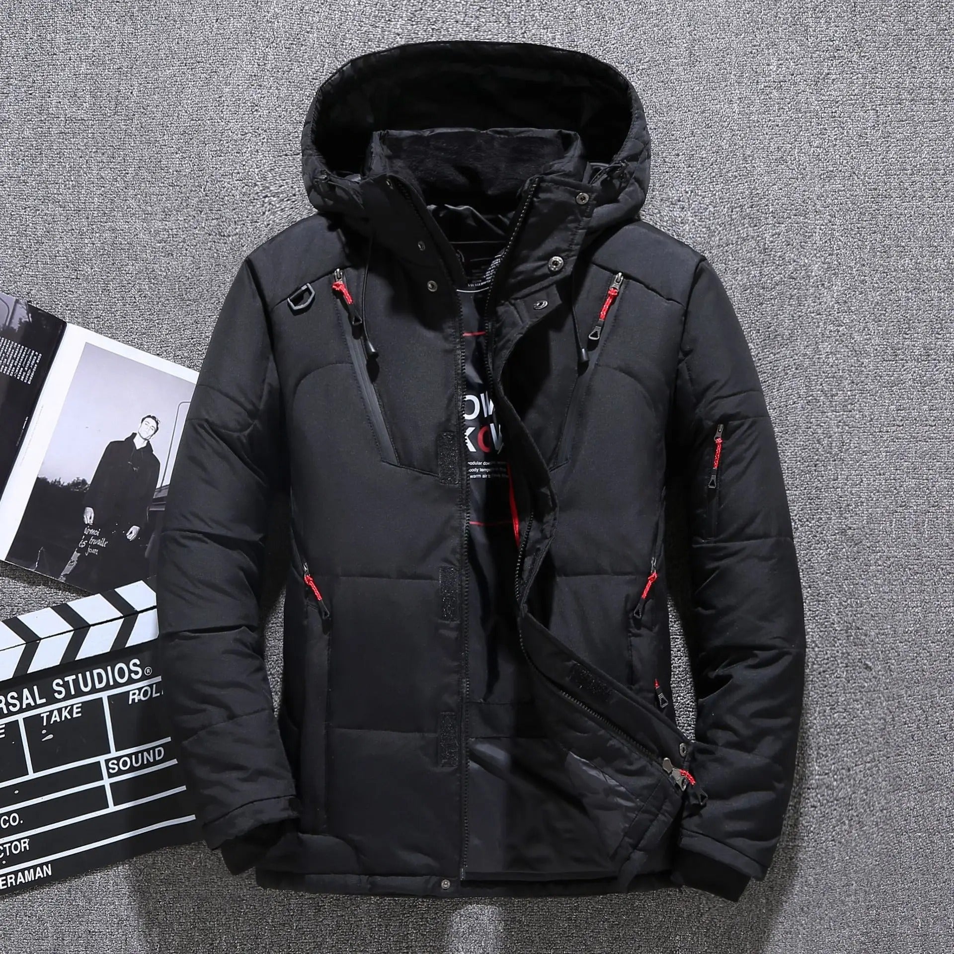 Windproof and Waterproof Jacket Schwarz