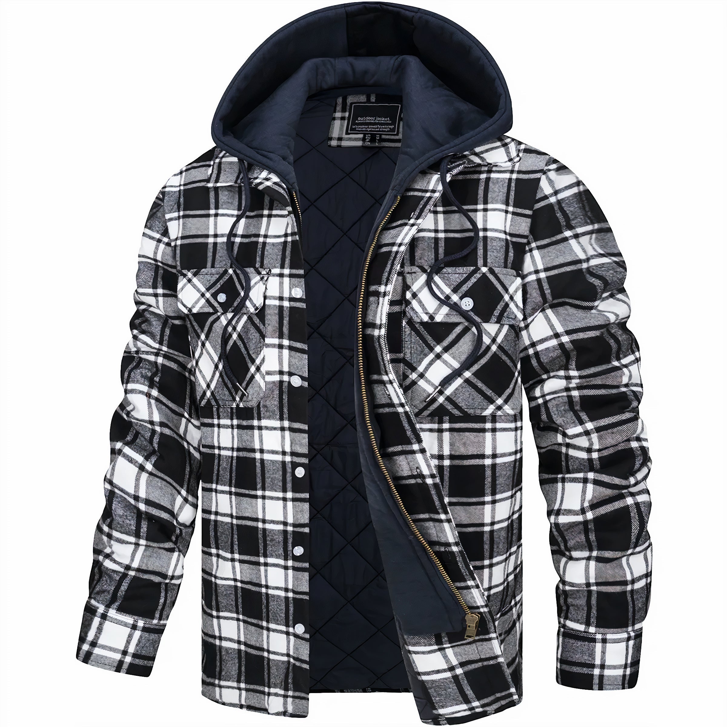 Marco - Plaid Winter Jacket Rot
