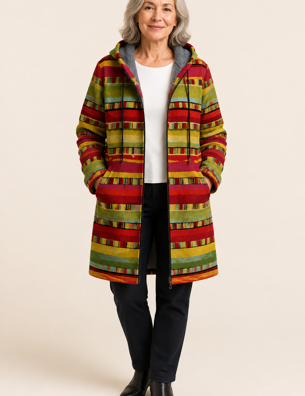 Wella | Luxus Cardigan – warmbeiger Studiohintergrund
