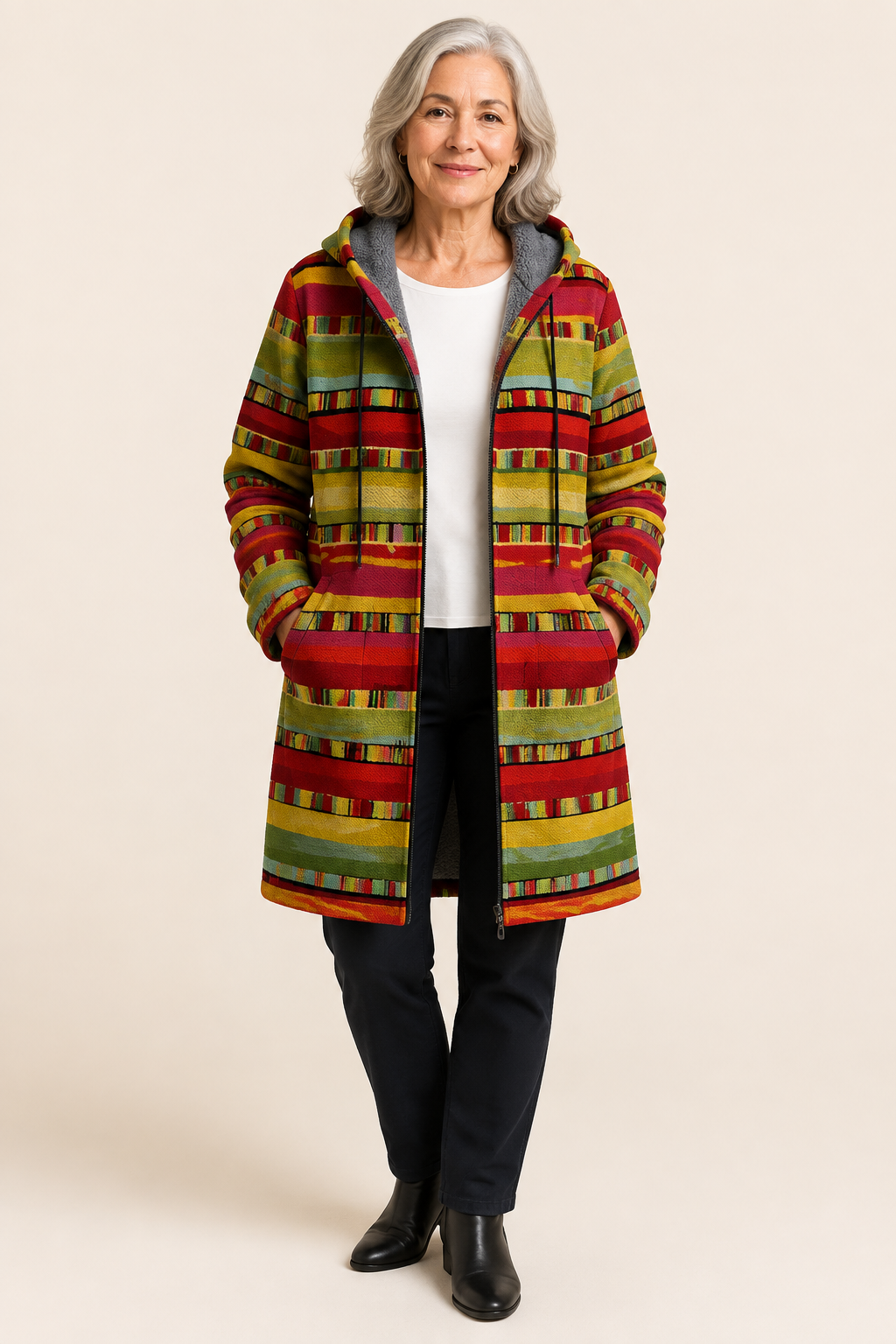 Wella | Luxus Cardigan – warmbeiger Studiohintergrund