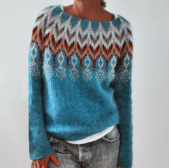 Evelyn – Pullover mit nordisch inspiriertem Muster, Ansicht 1