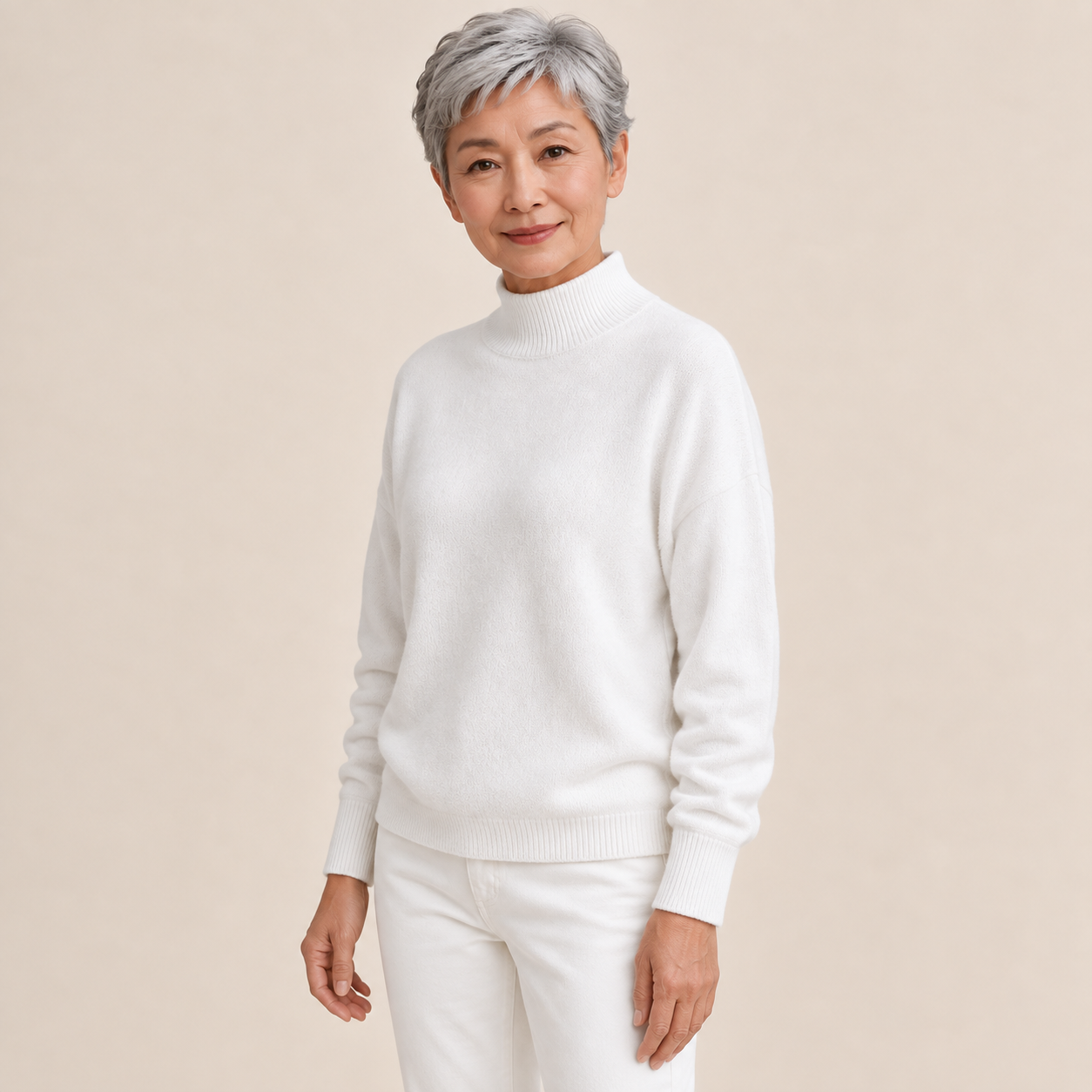 Yvonne – Weiß – seitliche Pose